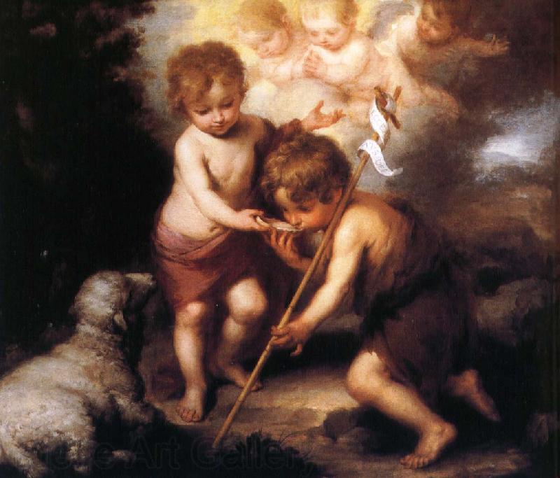 Bartolome Esteban Murillo Shell and the children Norge oil painting art